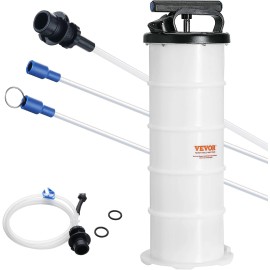 Fluid Extractor Pneumatic or Manual Oil Change Vacuum Pump 1.74Gallon/6.5
