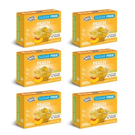 Simply Desserts Peach Jel Pack of 6 Healthy Sugar Free Snack for Kids Adults