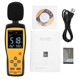Decibel Meter, Digital Sound Level Meter Noise Meter with 30-130dBA 35-130dBC Measuring Range, Sound Decibel Meter dB Meter for Classroom Home Factory