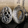Tiong Unique Octopus Hollow Mechanical Pocket Watches with Chain Men's