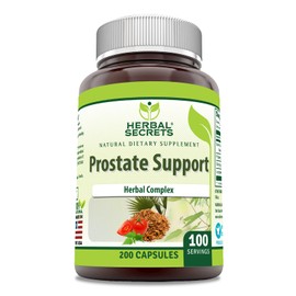 Herbal Secrets Prostate Support Supplement | 100 Mg Per Serving | 200 Capsules | Non-GMO | Gluten Free | Made in USA