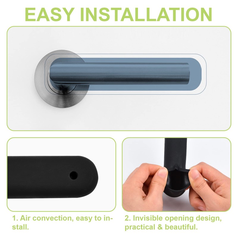 UFURMATE Door Handle Covers, 2Pcs Silicone Door Knob Covers Anti-Static