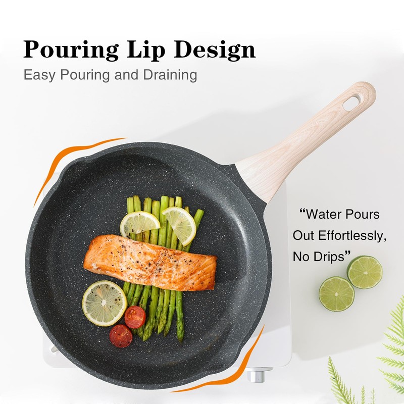 Kordisen Nonstick Frying Pan Skillet, 8 Inch Small Egg Omelet