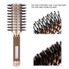 Anti-Static Hairdressing Comb, Double-Sided Nylon Bristle Hair Brush Styling Comb
