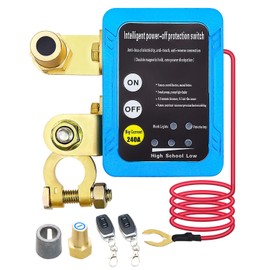 12V 240A Remote Battery Disconnect Switch, Car Battery Kill Switch Match 433HMZ Remote Control Key, Automatic Battery Shut Cut Off Kill Switch for Car Boat Truck RV ATV