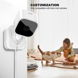 Blink - Soporte calcomanía para montaje en pared, calcomanía fuerte y duradero para cámara Blink Mini cámara interior, sin taladros, sin tornillos, para decorar sin daños, fácil de instalar (2 unidades, blanco)