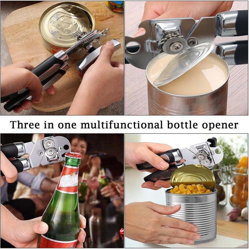 Luoqun88 Can Opener, 3 in 1 Stainless Steel Tin Openers,