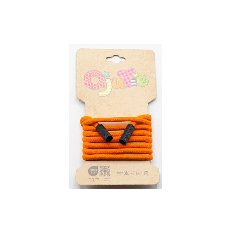 5mm Round Drawstring with Cord Ends - 1.15m Long -