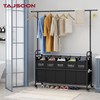 Tajsoon Laundry Sorter with Hanging Rack, Laundry Sorter 5 Sections,