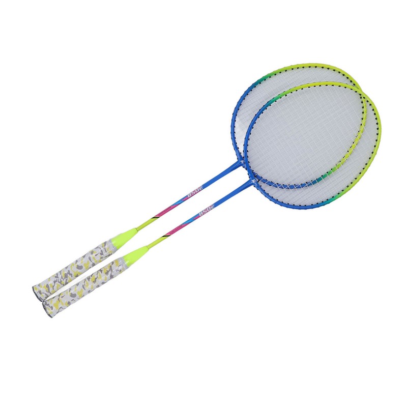 2Pcs Badminton Racket Yellow Light Frame Large Sweet Spot Anti