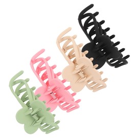 Exipsat Pack of 4 Large Hair Clips, Octopus Hair Clip, Women, Non-Slip Hair Claw for Thick Hair, Hair Styling Accessories for Women and Girls, Neutral Colours
