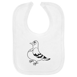 Azeeda 'Cute Pigeon' Soft Cotton Baby Bib (BI00012799)