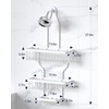 YASONIC Shower Caddy - Never Rust Aluminum Organizer - Over