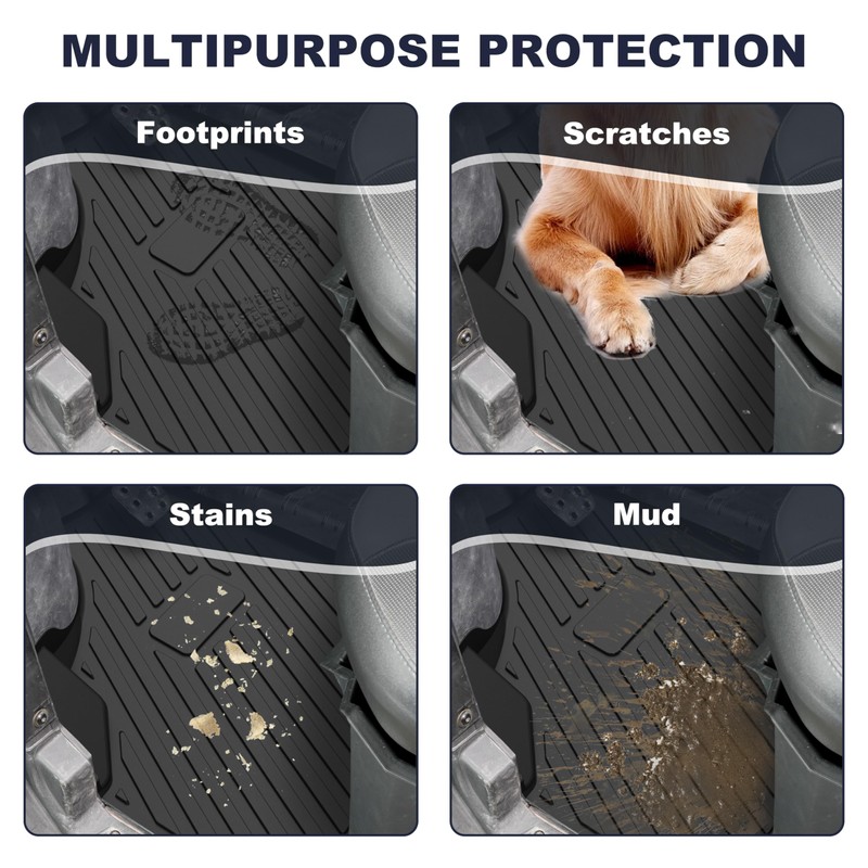 LDETXY Floor Mats for Can Am Defender 16-25, TPE Front