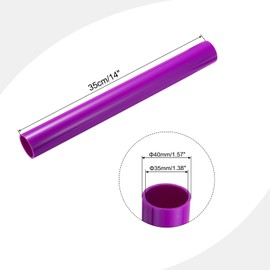 MECCANIXITY 1.6 Inch PVC Rigid Round Pipe 35mm ID 40mm OD 350mm Purple High Impact for Water Pipe Crafts Cable Sleeve