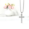 Viskmdi Men's Cross Necklace Stainless Steel Silver Cross Pendant Infinity
