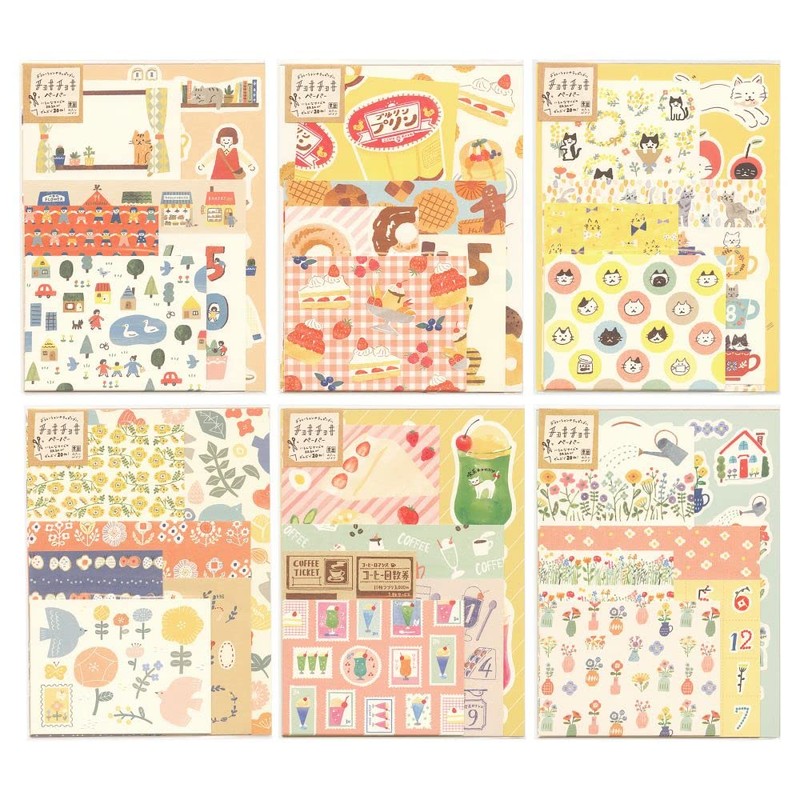 Watashiyori Chokichoki Paper [Cafe] Notebook Deco Memo Letter Cute QD02