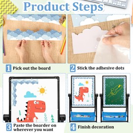 49.6ft Blue Sky Clouds Bulletin Board Border, Cloud Shape Classroom Borders Trim for Bulletin Board，Bulletin Board Decorations for Back to School Classroom Office Door Wall Decor (Blue Cloud)