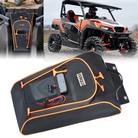 Sresk Center Seat Storage Bag Fit for Polaris RZR Pro XP 2020 2021 Shoulder Bag 1680D Organizer Cab Pack Accessories (Orange Piping)