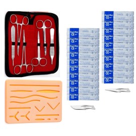 Suture Practice Kit Complete Suture Training Kit With Silicone Pad 27 Pcs