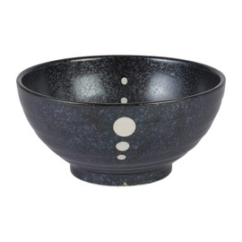 テーブルウェアイースト さぬきどんぶり 1,200cc 黒 水玉 ドットモノトーンシリーズ