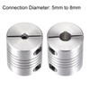 sourcing map Motor Shaft 5 mm to 8 mm Spiral