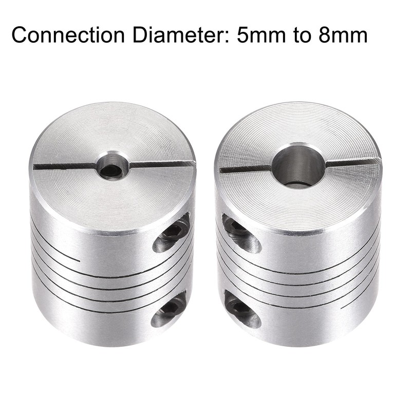 sourcing map Motor Shaft 5 mm to 8 mm Spiral