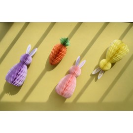 Osesshia 13 PCS Easter Decorations Hanging Ornaments Hanging Paper Honeycomb Eggs Easter Party Decorations Colorful Centerpieces Bunny for Easter Tree Basket Easter Rabbit Photo Prop Party Supplies