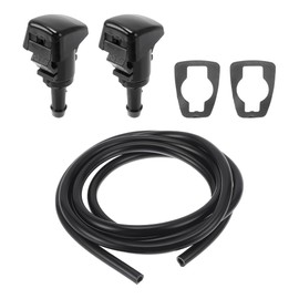 Motoforti Windshield Washer Nozzle Kit for Chrysler 300 Windshield Spray Nozzles Wiper Spray Washer Jet No.5303833AA 2 Pcs Gaskets 1 Pcs 1.5 Meter Fluid Hose