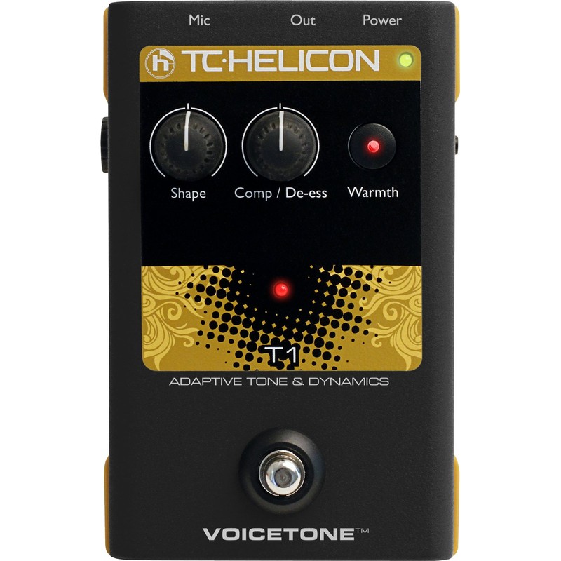 TC Helicon VOICETONE T1 Single-Button Stompbox for Studio Mastered Vocal