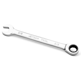 Jetech 5/8 Inch Ratcheting Combination Wrench, 12PT 72 Tooth Box End Wrench, SAE Gear Spanner Made with Forged and Heat-Treated Cr-V Steel