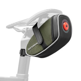 ROCKBROS Bike Saddle Bag with Tail light Bicycle Seat Pack Lightweight Storage Bag under Bike Seat Cycling Accessories