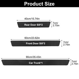 Pack of 5 Car Door Sill Protector, Car Door Sill Sticker, Anti Scratch Door Sill Protector, Universal Door Sill Cover, Car Door Sill Protection, Film Car for SUV
