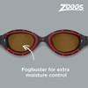 Zoggs Predator Flex Polarized Ultra Smaller Swimming Goggles, Red/Black/Copper Polarized