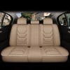 Unbranded Beige Universal Leather Full Set Car Seat Cover 5-Seats