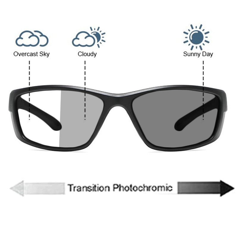 Transition Photochromic Bifocal Reading Glasses For Men Women Wrap Around