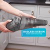BLACK+DECKER Cordless Vacuum Cleaner Dark Grey 13oz Dustbowl Lightweight Portable