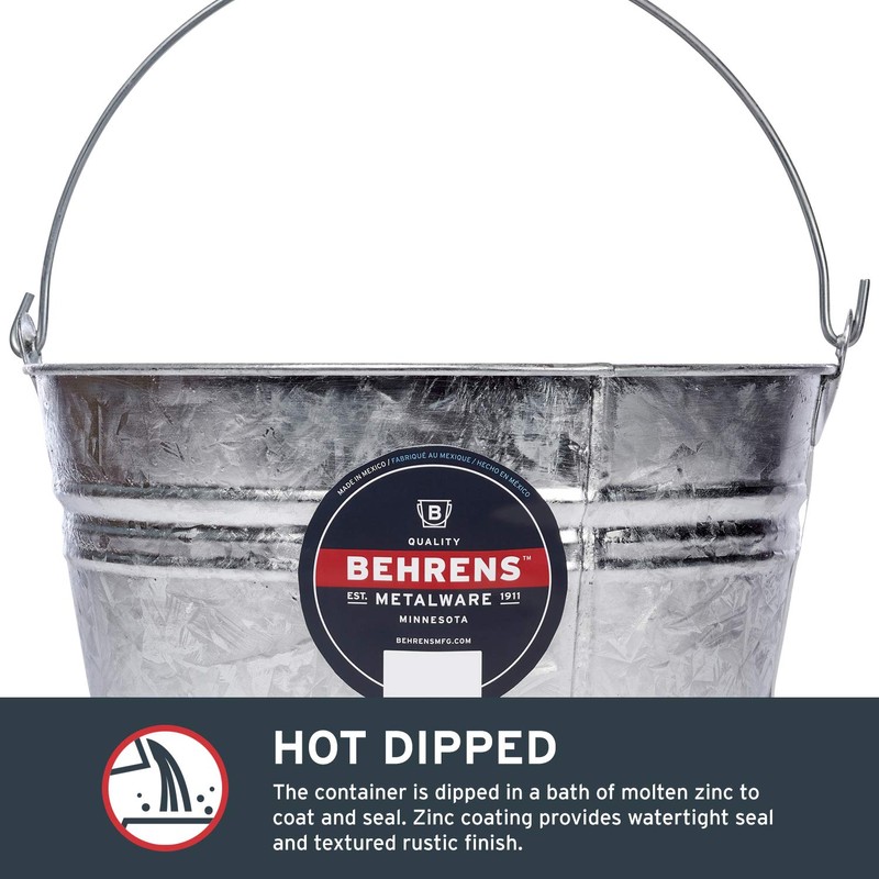 Behrens Hot-Dipped Galvanized Steel Utility Pail 4-1/4 Gallon