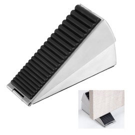 Yuiturt Door Wedge, Heavy Duty Door Stopper, 3 Inch Adjustable Spring Loaded, Rubber & Stainless Steel, Extra Large Door Stops for Indoors & Outdoors, Wall Protector for Heavy Doors