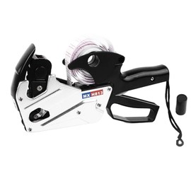 Vikye Pistola de Precios Perco Pro de 2 Líneas Pistola de Etiquetas de Precios de 8 Dígitos y 2 Líneas con 750 Etiquetas Blancas y Tinta, MX - 5500 Máquina de Marcado de Precios con