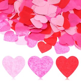 MBAIYO Hearts Confetti, Pack of 10,000 Confetti Wedding Party Decoration Tissue Paper for Birthday Wedding Anniversary Gift Boxes Balloons