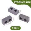 SUPERFINDINGS 50Pcs Mini Cinder Blocks For 1:12 Diorama Dollhouse Building