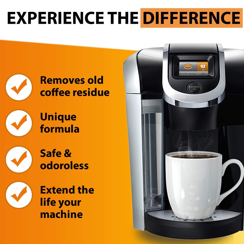Maxiliano Cleaning Pods Compatible with K-Cup 2.0 Keurig, Stain Remover,