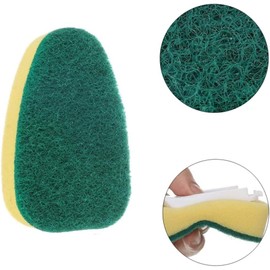 Dish Sponge with Handle 12Pcs/Set Scrub Cleaning Brush Heavy Duty Dish Wand for Kitchen, Sink, Bathroom, Replaceable Cleaning Brush Sponge with Handle