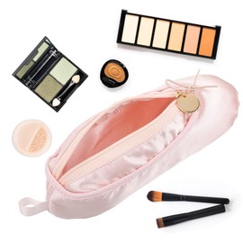 Tucnoeu Ballet Shoe Makeup Bag,Ballerina Slipper Makeup Pouch Bag,pink Portable Bow Makeup Bag Small Cosmetic Bag Mini Makeup Bag Dance Bag for Girls