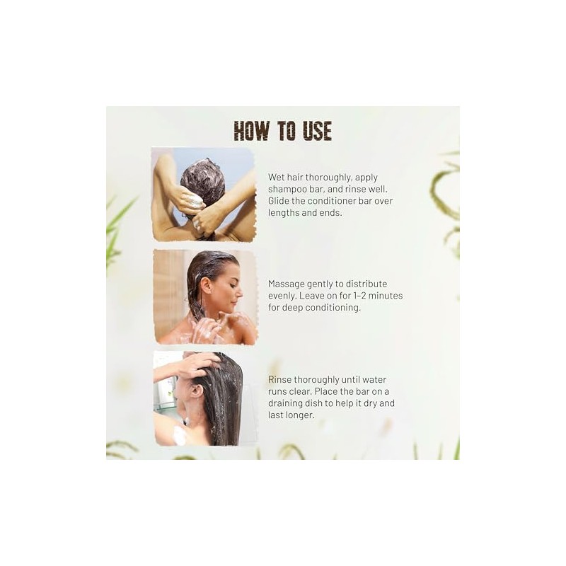 Shampoo and conditioner (Proteina de Arroz, Conditioner Bar)