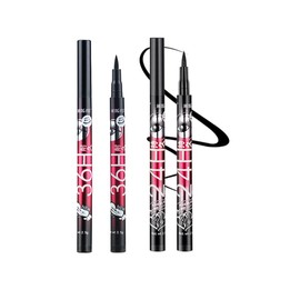 Waterproof Liquid Eyeliner Long-Lasting Professional Felt Tip Precision Formula Smudge Proof Smooth Application Black Eyeliner Bold Color Eye Makeup Tool（2PCS）