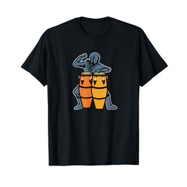 Funny Ninja Percussionist Shirt - Congas - Latin Music T-Shirt