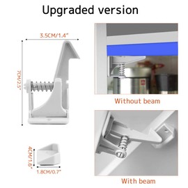 Surplex Pack of 10 Child Safety Cabinet Lock, Baby Safety Invisible Cabinet Lock for Drawers and Cupboard Doors, Mounting without Drilling and Screws (White)