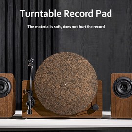 Zunate Cork Turntable Platter Mat, 12in, Shockproof, Audiophile Grade, Improves Sound Quality